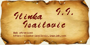 Ilinka Isailović vizit kartica